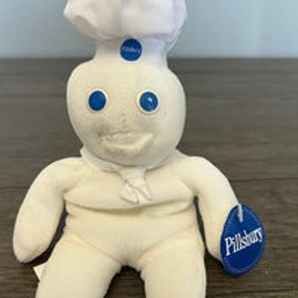 Pillsbury Doughboy Beanie Bean Bag 8 Vintage w/ Hang‎ Tag - Picture 1 of 4